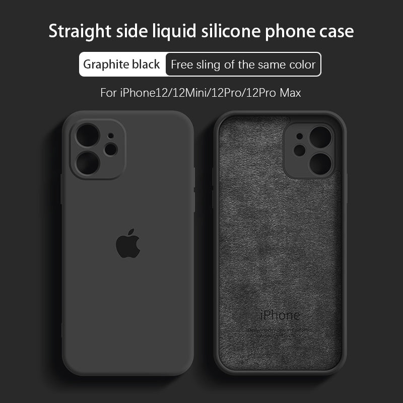 Decone iPhone 12 Series Straight Edge Silicone Phone Case Gift