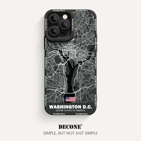 iPhone 11 Series | City Line Map Series Pupil Liquid Silicone Phone Case - Washington D.C.