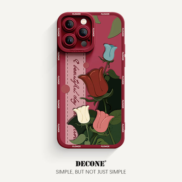 iPhone 14 Series | Flower Series Pupil Liquid Silicone Phone Case