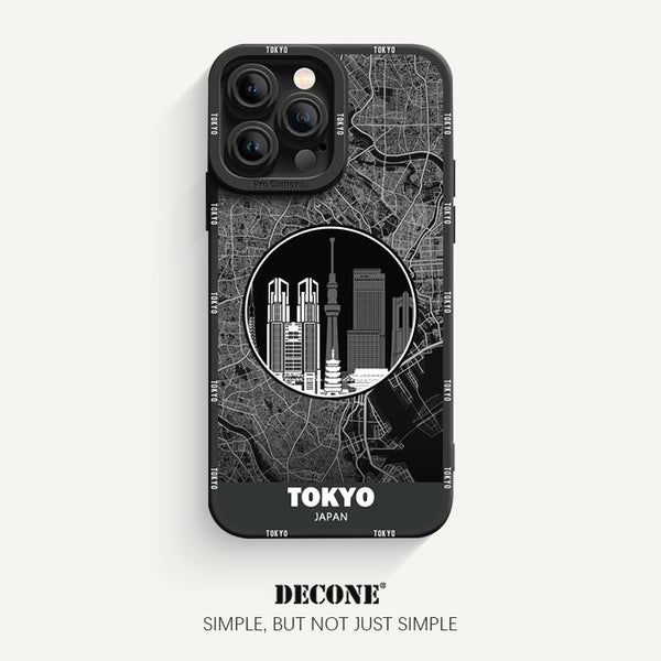 iPhone 13 Series | City Line Map Series Pupil Liquid Silicone Phone Case - Tokyo