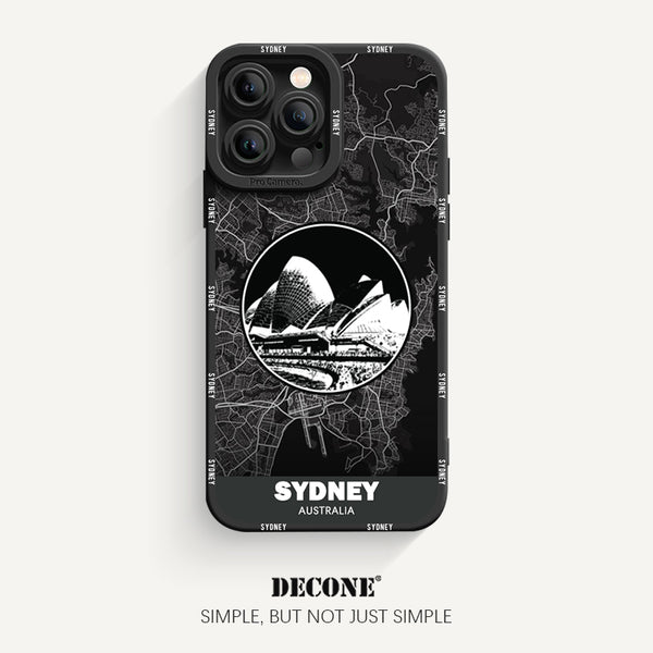 iPhone 14 Series | City Line Map Series Pupil Liquid Silicone Phone Case - Sydney