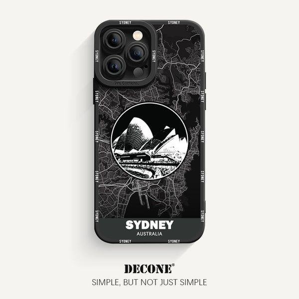 iPhone 13 Series | City Line Map Series Pupil Liquid Silicone Phone Case - Sydney