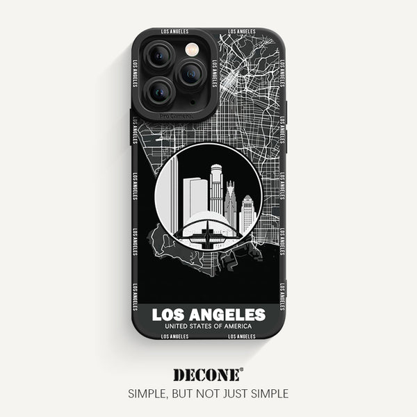 iPhone 11 Series | City Line Map Series Pupil Liquid Silicone Phone Case - Los Angeles