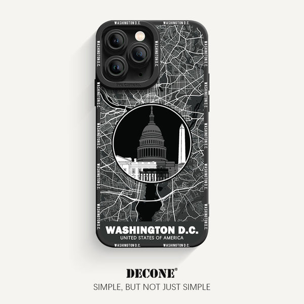 iPhone 11 Series | City Line Map Series Pupil Liquid Silicone Phone Case - Washington D.C.