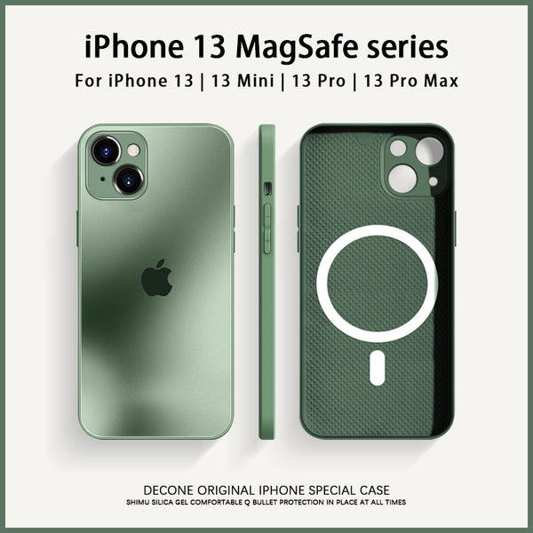 【Decone】iPhone 13/12 MagSafe Series | Frosted glass phone case (gift lanyard)