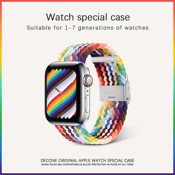 【Decone】Apple Watch Series | Colorful nylon braided watch strap (Watch clasp series)